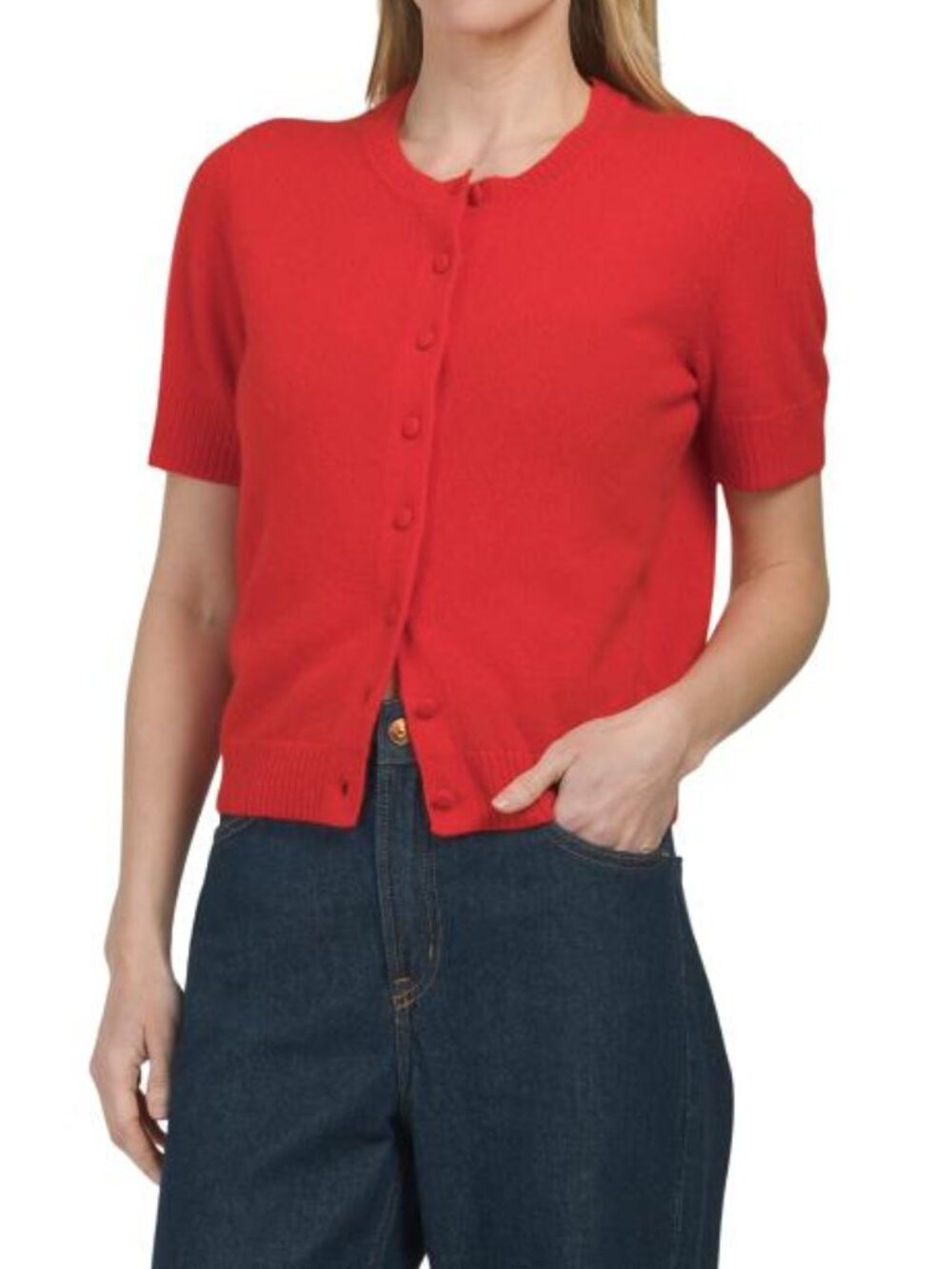 WILT Cashmere Cardigan With Cashmere Covered Buttons